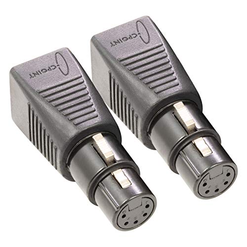 SIRS-E 2-Pack - CPoint XLR RJ45 Adapter CAT-5 Ethernet to DMX512 Cable Converter, Female 5-Pin, XLRJ45-5F - style: Female 5-Pin