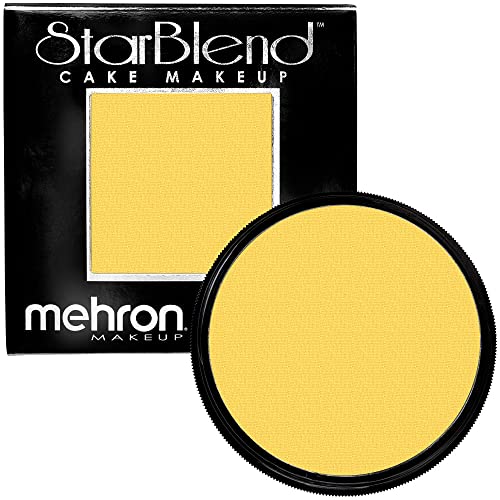Mehron Makeup StarBlend - YELLOW, Wet/Dry Pressed Powder Face Paint - color: Yellow, size: 2 Ounce (Pack of 1)