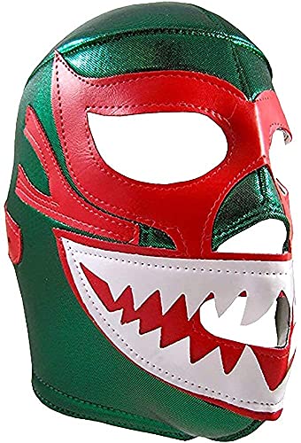 Make It Count (Pick your) Youth Kids Children Lucha Libre Luchador Wrestling Mask (Kids - Fit) - style: Green Shark