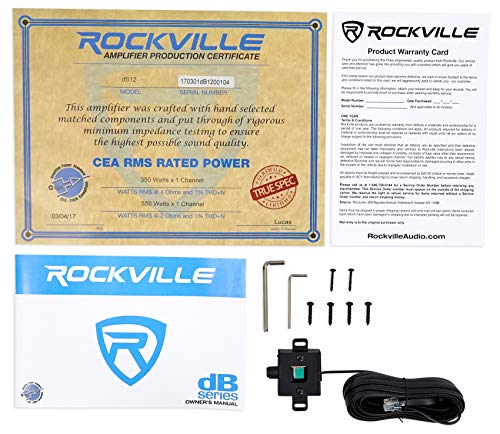 Rockville DK512 Package Dual 12" K5 Car Subwoofer Enclosure with dB12 Amp | 2800W Peak, 700W RMS, 2 Ohm Impedance, 50 Oz Magnet, Cast Iron Basket, 8 Volt Preamp Circuitry, Polypropylene Dustcap