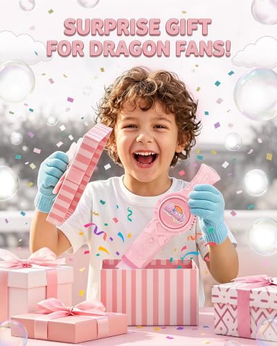 Fog Bubble Machine, Smoke Bubble Wand Machine Rechargeable with Lights & Sound Fog Game for Parties, Beaches, Summe (Pink)