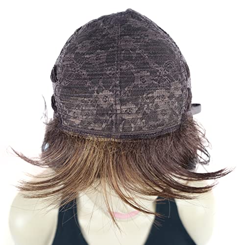 Lydell Short Layered Shaggy Wavy Full Synthetic Wigs (33H27C) - color: 33H27C Dark Auburn Light Ginger Mix
