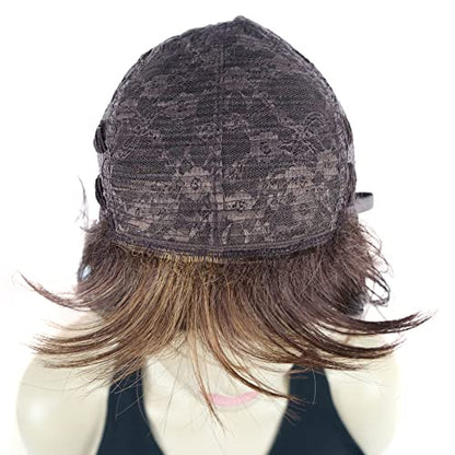 Lydell Short Layered Shaggy Wavy Full Synthetic Wigs (33H27C) - color: 33H27C Dark Auburn Light Ginger Mix