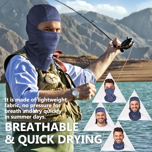 Balaclava Ski Mask, Sun Protection Breathable Face Cover Men Women - color: Navy