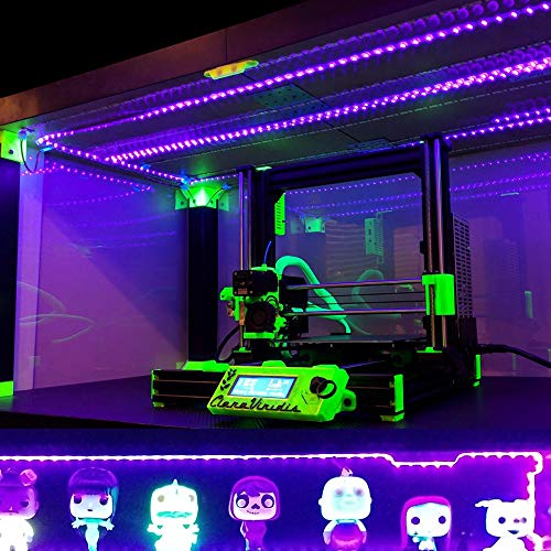 LED UV Black Light Strip Kit, 16.4FT/5M Ultraviolet Waterproof IP65 3528 300LEDs, 395nm-405nm Blacklight for DJ Bar Club Party Decor Night Fishing with 12V Power Supply - size: 12V Waterproof - 16.4 ft