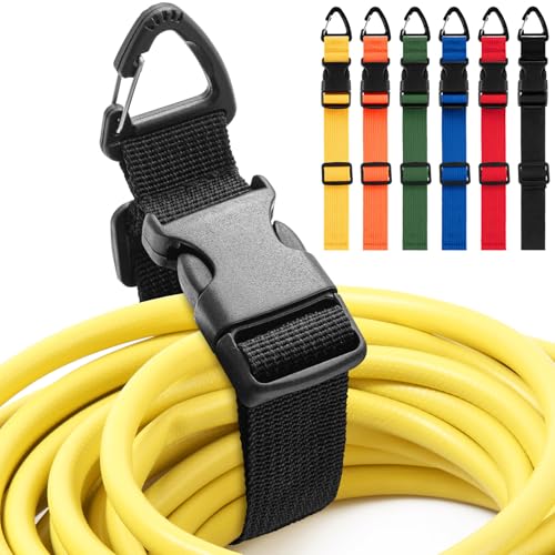 6 Pack Adjustable Extension Cord Holder Straps,Multicolor - color: Multicolor