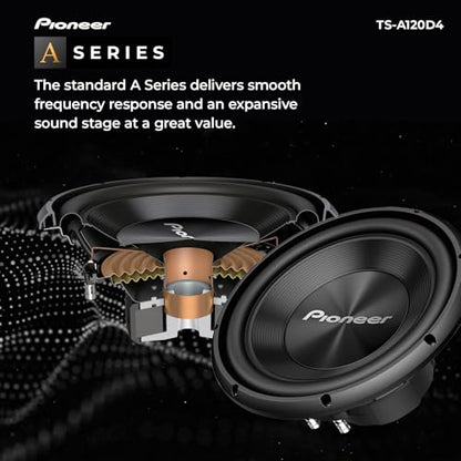 PIONEER A-Series TS-A120D4 12" Subwoofer 1500W Max - size: 12" - 1500W, style: Component Subwoofer