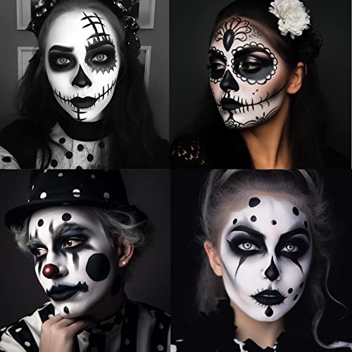 BOBISUKA Black Face Body Paint Stick, Eye Black Sticks for Sports Baseball Softball Football, Waterproof Eyeblack Painting Kit for Halloween Skeleton Skull SFX Cosplay Special Effects Costume Makeup - color: Black