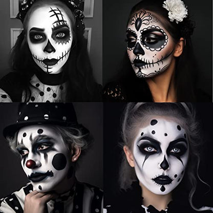 BOBISUKA Black Face Body Paint Stick, Eye Black Sticks for Sports Baseball Softball Football, Waterproof Eyeblack Painting Kit for Halloween Skeleton Skull SFX Cosplay Special Effects Costume Makeup - color: Black