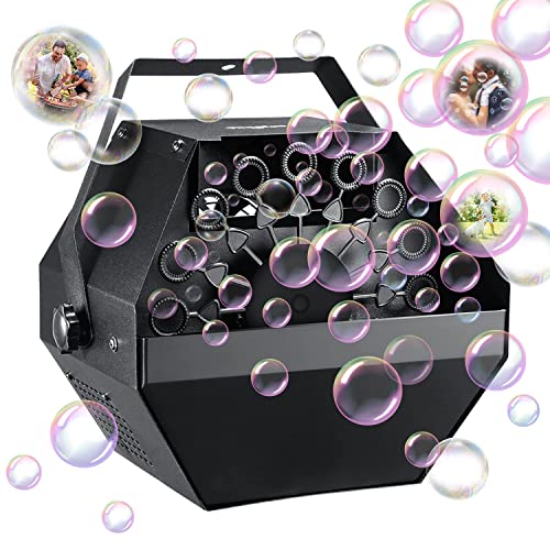 Theefun Bubble Machine 750ML Manual Control Metal Bubble Blower Plug-in - color: Black, style: Without Remote Control