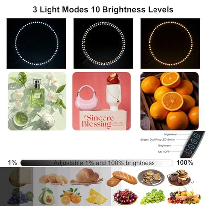 20"/50cm Light Box, PULUZ Large Photo Studio Shooting Tent 200 LED Light CRI≥90 12 Colors Backgrounds Professional Dimmable Photo Booth Product Photography 20x20 inch Light Box Photography | High Brightness 200 LED Lights, CRI ≥90, 12 Colors Backgrounds,