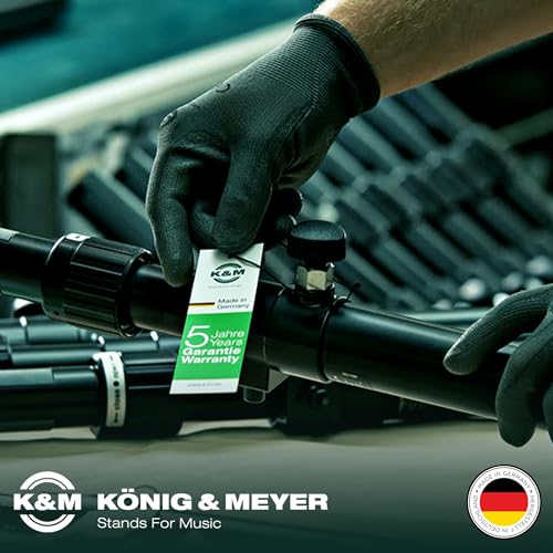 K&M Konig & Meyer Distance Rod Ring Lock | PA Speaker Stand with Expanding Mandrel | Easy to Set Up DJ Subwoofer Stand Made of Steel | Black Vibration Free Distance Rod | 0.63kg