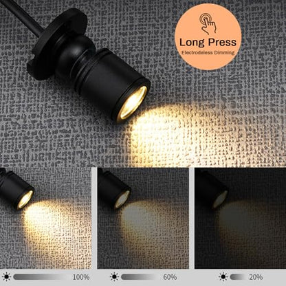 5V 조도 조절 가능한 LED 미니 스포트라이트, 2m(6.5피트) 케이블, 주얼리/실내 그림/예술/모델 디스플레이 조명, 주얼리 캐비닛, 입구, 테이블 선반용 USB 전원 스포트라이트(포지티브 화이트 6000K, 4팩) - color: 포지티브 화이트 6000K, size: 4팩