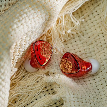 Linsoul TANGZU x HBB XuanNv 2 Dynamic Driver in Ear Monitor HiFi Wired IEM | Gaming Earbuds with 3D Printed Resin Shell, Detachable 2Pin Single Crystal OFC Cable for Musician Audiophile