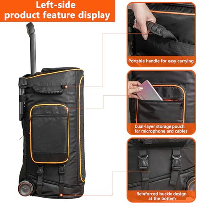 Protective Cover for JBLS PartysBoxs 520, Mar-Shall Bromley 450/750 Case, Series Speaker Double-Layer Shield Portable Carry Tote Bag Backpack, Scratch-Resistant, Dust Proof Shell