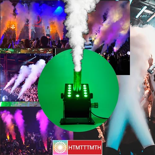 HTMTTTMTH12LED CO2 Fog Machine Digital CO2 Jet Machine Fogger Smoke Cannon DMX512 Smoke Mister Machine Multi-Angle Gas Column Fog Machine w/6m Hose, for DJ Concerts Parties Birthday Wedding - color: 12LED DMX fog machine