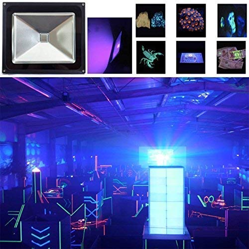 UV LED Blacklight, HouLight High Power 10W LED Black Light Floodlight IP65-Waterproof (85V-265V AC) for Blacklight Party Supplies, Neon Glow, Glow in the Dark, Birthdays, Blacklights, Curing - style: 10 Watts