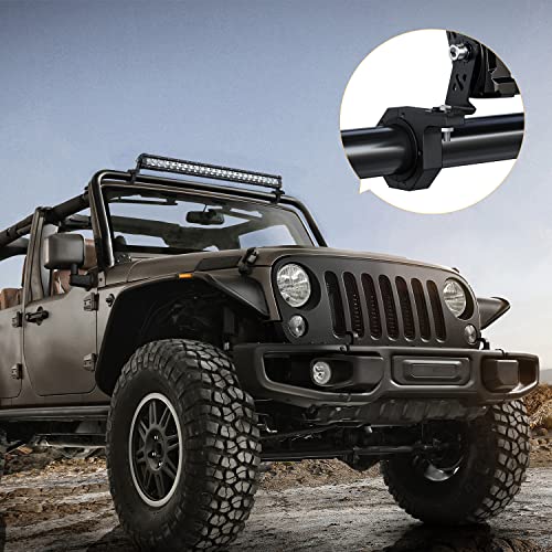 Nilight 4PCS Roll Bar Clamps Mounting Brackets for LED Lights Pods | Fits 2.135" 2.25" 2.375" 2.5" Round Roll Bar Cage Roof Racks of ATV UTV Trucks - size: For 2.135"/2.25"/2.375"/2.5”Bar