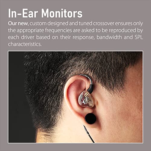 Xvive T9 in-Ear Monitor Headphones Dual Knowles BA Drivers IEM for Studio, Band Rehearsal, Live Performance (T9) - color: T9 IEM