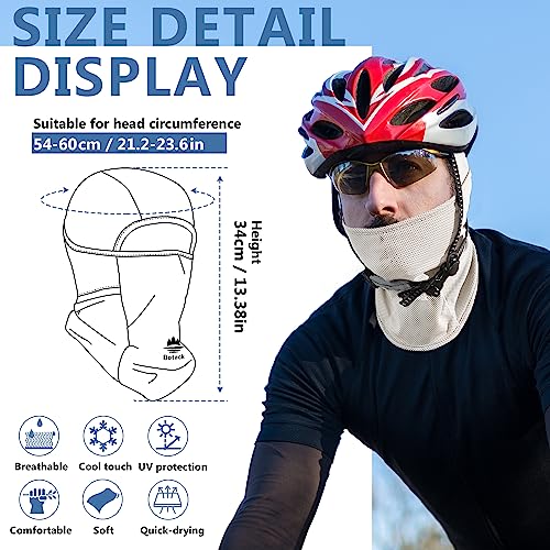Balaclava Ski Mask, Sun Protection Breathable Face Cover Men Women - color: Beige