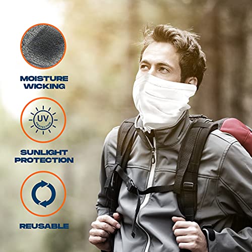 ARMORAY Face Mask, Head Wrap, Neck Gaiter, Headband - color: White