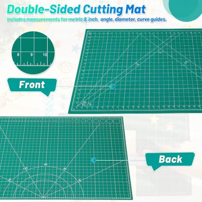 anezus Self Healing Cutting Mat for Rotary Cutting, 35" x 23.3", Green - color: Green, size: 35"L x 23.3"W