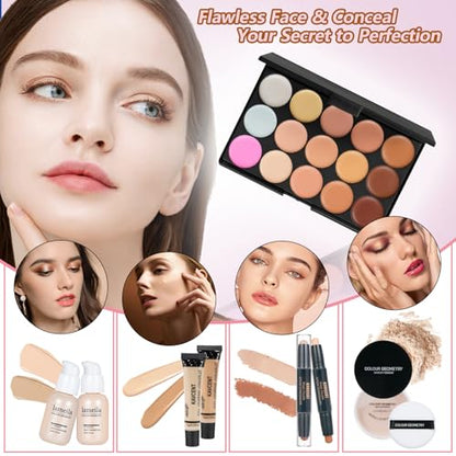 Makeup Set for Teens Makeup Kit for Women Full Kit Makeup Gift Set for Women Teen Girls Teenagers Eyeshadow Palette Makeup Kits Christmas - color: Big