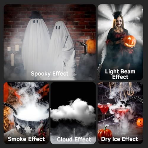 COLBOR Portable Fog Machine 40W with Remote Control, CF5 Mini Handheld Smoke Machine for Photography, Small Fogger Haze Maker for Indoor Outdoor Halloween Party Cosplay, Rechargeable Fog Machine - size: Fog Machine CF5