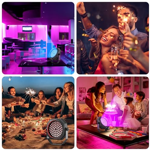 Rechargeable Strobe Light, 60 LED RGB Mini Flashing Light, 30W Battery Powered Strobe with Remote & Sound- Activated Control Mode, Flash Lights for Party Home Halloween Bars, 2 Pack - color: 2 Pack