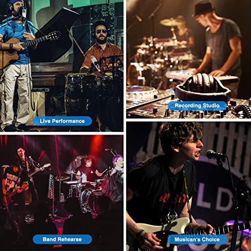 LEKATO Wireless in Ear Monitor System 2.4GHz, Stereo in-Ear Monitoring with Transmitter Receiver Clip-On, One to Many, Auto-Pairing, Wireless IEM for Band Rehearsal,Studio, Church,Small Gigs(MS-1) - color: Black