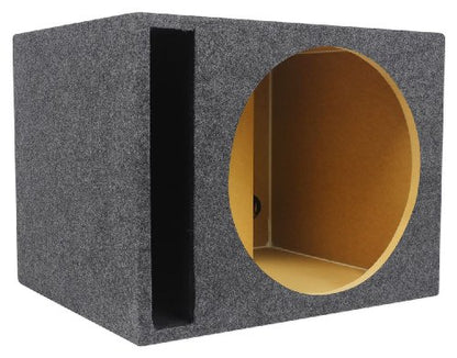 Rockville RSV15 15" Vented Car Audio Subwoofer Box, 2.6 Cu Ft Enclosure | 3/4" USA MDF, Tuned 32Hz, Gold Spring Terminals, Glued / Stapled / Sealed, Made in USA, Black Carpet