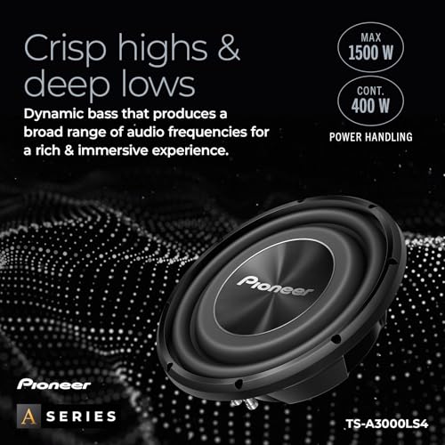 Pioneer A-Series TS-A3000LS4 Shallow-Mount 12" Subwoofer 1500W Max - size: 12" - 1500W, style: Shallow Mount Component Subwoofer