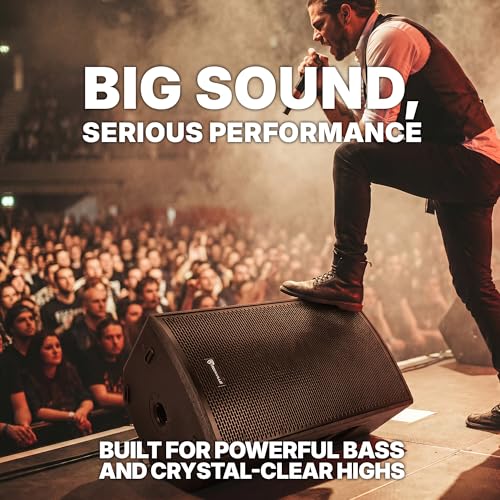 Rockville PLX12 12" Powered PA Speaker, 3000W Peak / 750W RMS, Plywood, DSP | Enclosure, Bluetooth 5.2 TWS, 2 XLR/TRS Inputs, AUX, XLR Output, Wedge Monitor, Pole Mount, 127dB SPL, Class D, 12 Fly Points