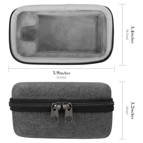 Geekria for Creators Microphone Carrying Case Compatible with DJI Mic Mini Charging Case, Mic Hard Shell Travel Bag, Portable Travel Bag with Cable Storage (Grey)