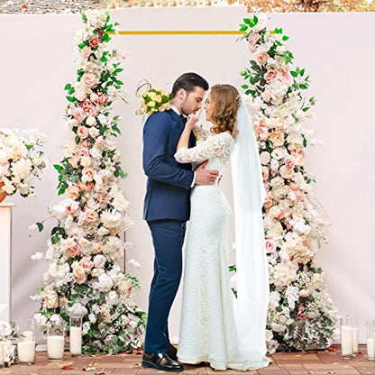 Wokceer Square Backdrop Stand Gold Metal Wedding Arch Stand 6.6FT x 4FT - color: Gold, size: 6.6FT x 4FT