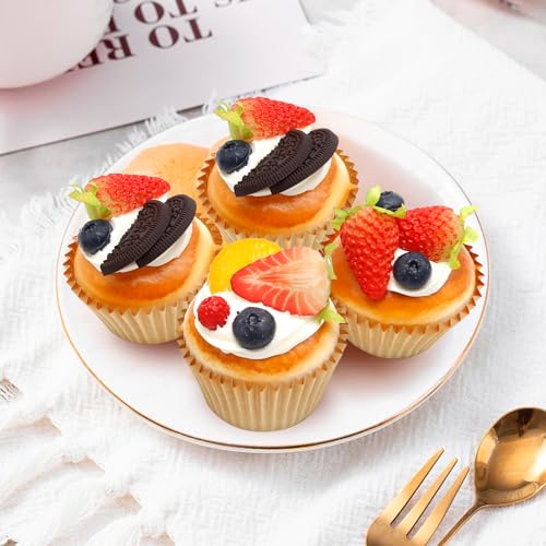Artificial Fruit 6Pcs Realistic Artificial Cupcake Models for Kitchen Bakery Art Painting Classroom Teaching Food Display Photography Props Decoration - size: 2.55 Inch