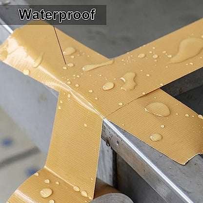 3 Inch Tan Brown Duct Tape Waterproof,Heavy Duty,3 Inch x 60 Yards,9 Mil Industrial Grade Light Brown Duct Tape,No Residue,Strong,Flexible and All Weather,Professional for Indoor & Outdoor Use - color: tan