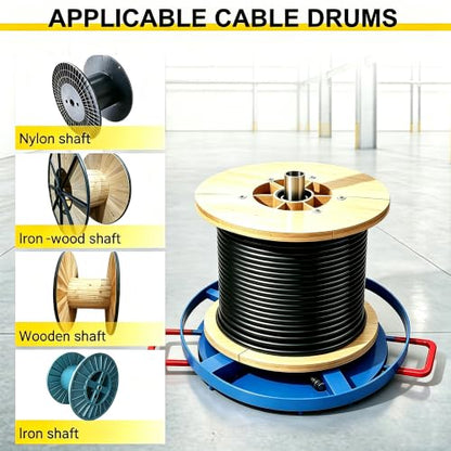 Cable Drum Roller, Heavy Duty Cable Caddy, Wire Unwinder Dispenser, Cable Turntable for Drum, Φ22.8in