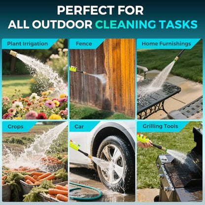 Electric Pressure Washer 5000 PSI 2.5 GPM, Bothlin Portable Power Washer with 4 Quick-Connect Nozzles, Soap Tank & Foam Cannon, High Power Water Pressure Washer for Car, Driveway, Patio, Home Cleaning - color: Black and industrial green