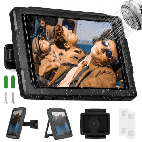 Mistriddle Waterproof Shower iPad Holder, 480° Rotation Retractable - color: Black
