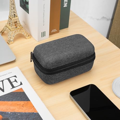 Geekria for Creators Microphone Carrying Case Compatible with DJI Mic Mini Charging Case, Mic Hard Shell Travel Bag, Portable Travel Bag with Cable Storage (Grey)