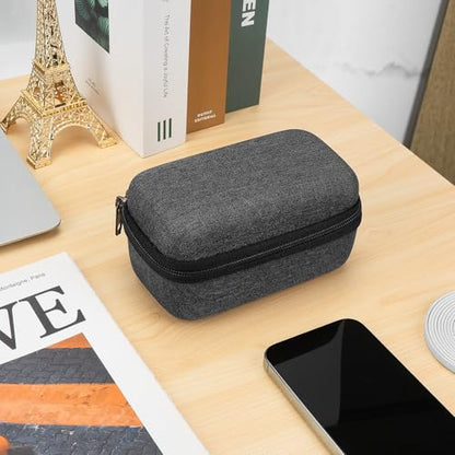 Geekria for Creators Microphone Carrying Case Compatible with DJI Mic Mini Charging Case, Mic Hard Shell Travel Bag, Portable Travel Bag with Cable Storage (Grey)
