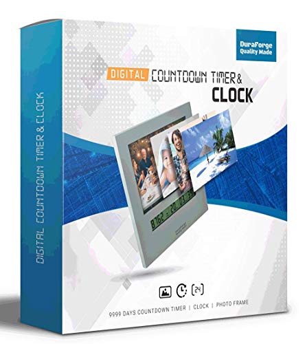 9999 Day Retirement Countdown Clock with Large Display Digital Timer & a 4x6 Picture Frame, Fun Gifts for Men or Women Change Photo & Count Down to Vacation Wedding Christmas Halloween holiday