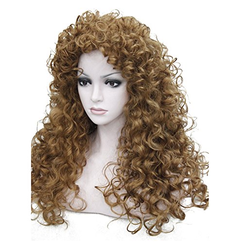 Aimole Synthetic Heat Resistant Hair Long Curly Wigs Cosplay Women Wig(27-Strawberry Blonde) - color: #27 Strawberry Blonde
