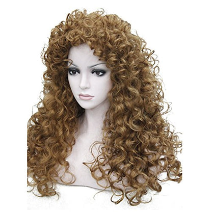 Aimole Synthetic Heat Resistant Hair Long Curly Wigs Cosplay Women Wig(27-Strawberry Blonde) - color: #27 Strawberry Blonde