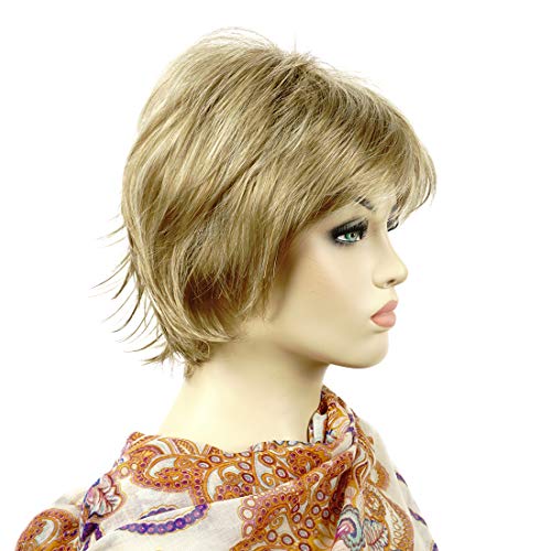 Lydell Short Layered Shaggy Full Synthetic Wigs (15H613 Blonde Mix) - color: 15H613 Blonde Mix