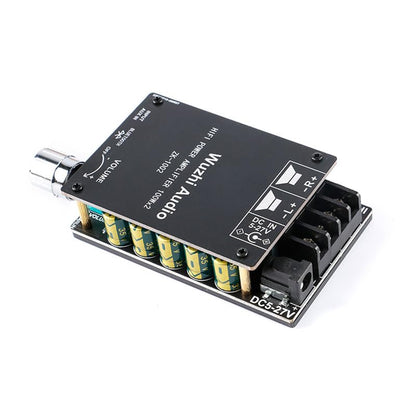 ZK-1002 100W x 2 HiFi Bluetooth-Compatible Amplifier Board with TPA3116D2 Chip 2.0 Channel Mini HiFi Power Amplifier Receiver with Volume Control BT AUX Inputs TPA3116