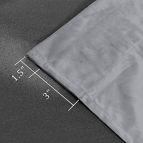 Hiasan Grey Velvet Blackout Curtains 96 inches Long, 2 Panels, 42W x 96L - color: Grey, size: 42"W x 96"L (Pack of 2)