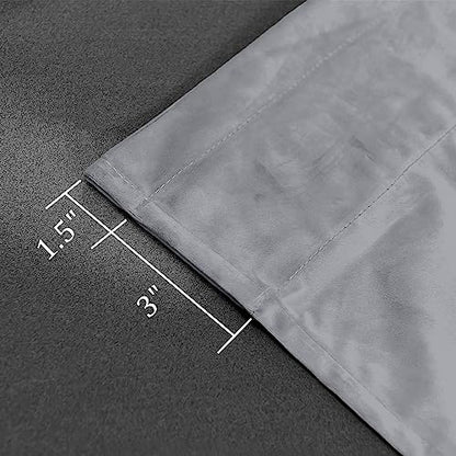 Hiasan Grey Velvet Blackout Curtains 96 inches Long, 2 Panels, 42W x 96L - color: Grey, size: 42"W x 96"L (Pack of 2)