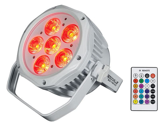 Rockville Best PAR H2O White IPX54 Rechargeable Battery DJ Par DMX Light - color: White